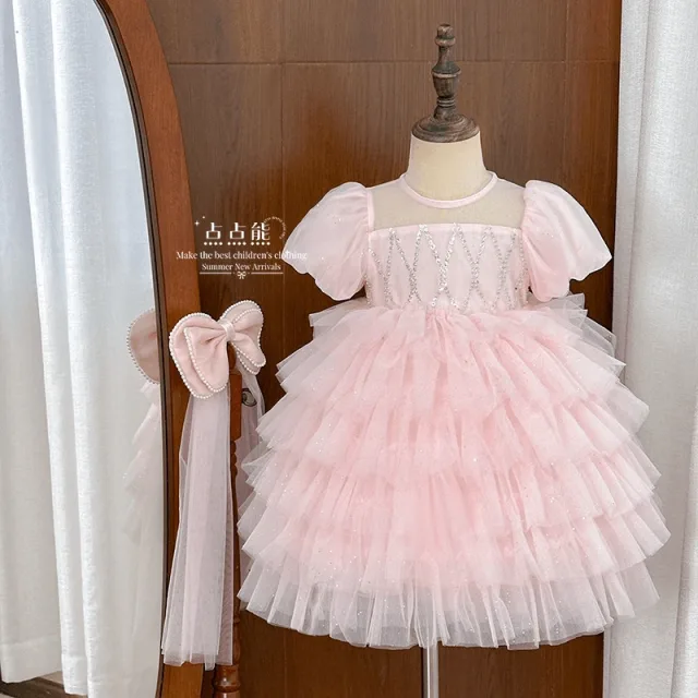 Fashionable Girls Korean Style Princess Dress – Kids Party Wear