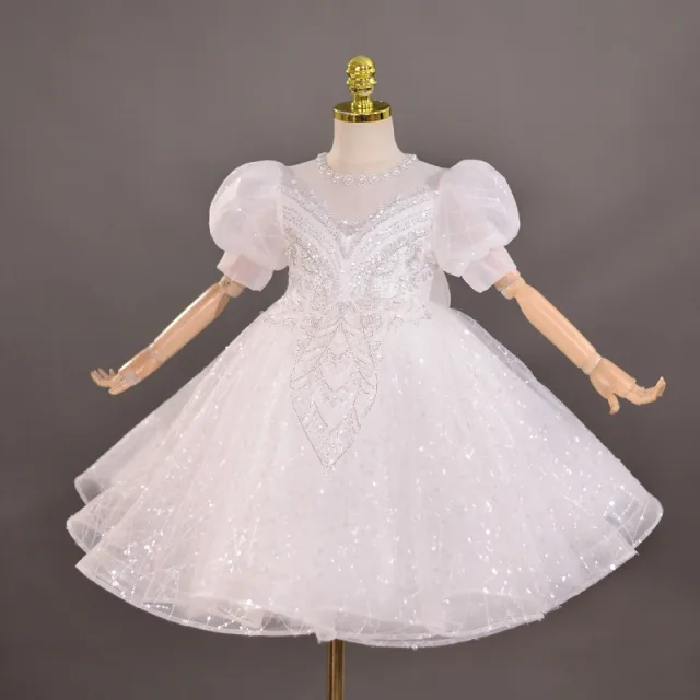 Girls Elegant Party Dress – Sleeveless Kids Princess Dress for Birthday & Wedding