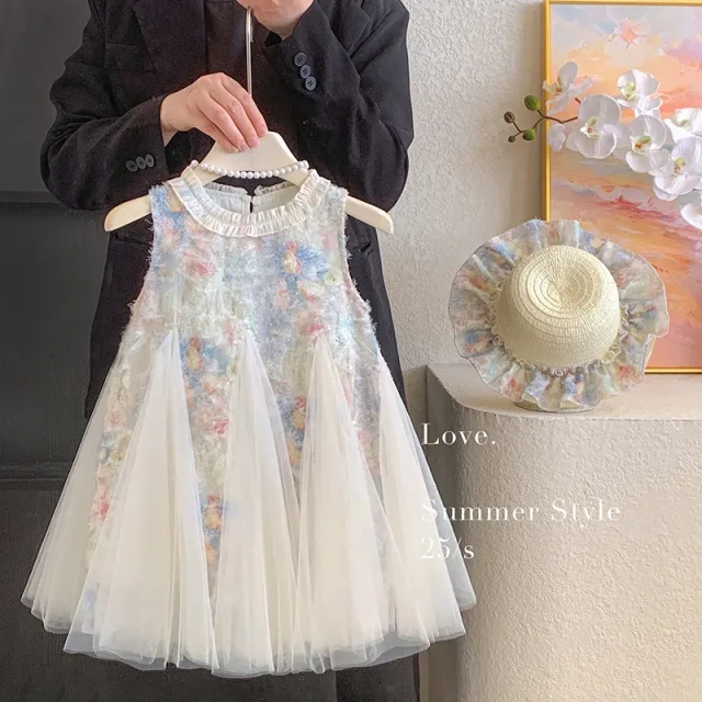 Girls' Dress Summer 2026 New Style Children's Fashionable Mesh Princess Dress Baby Girl Summer Dress