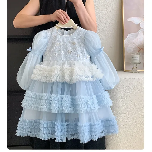 Girls Dress 2026 Autumn New Style Children's Princess Dress Long Sleeve