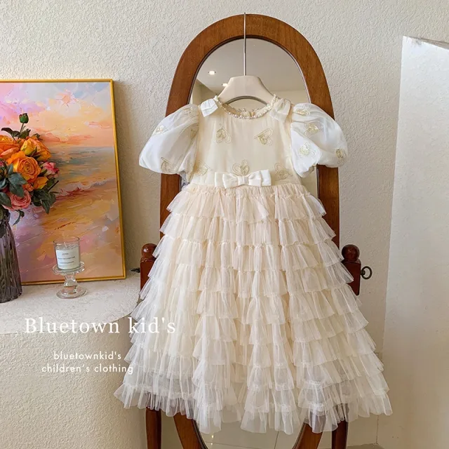Girls' Princess Dress Summer Dress 2026 New Style Cake Dress Mesh Dress
