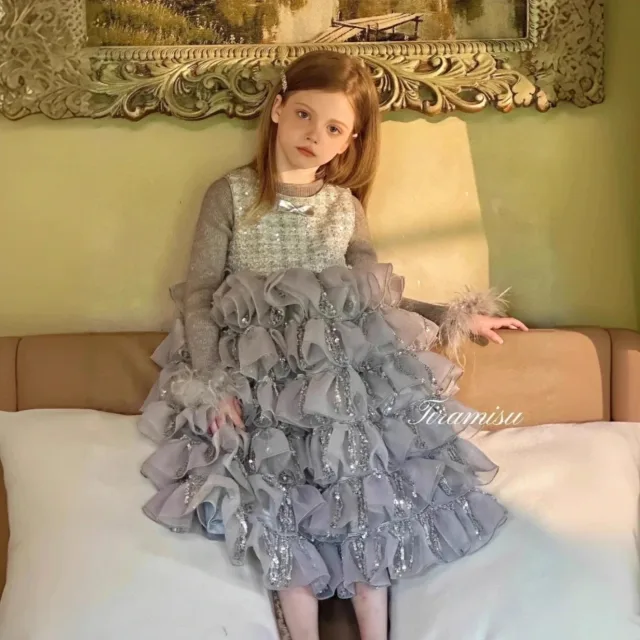Girls Princess Party Dress – Little Chanel Style Kids Birthday Dress (Premium Quality)