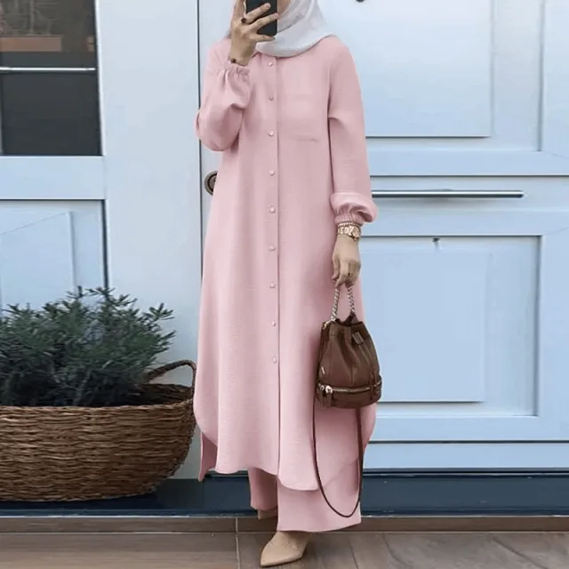 Muslim Abaya Set for Women S-5XL | Dubai Style Loose Two Piece Outfit