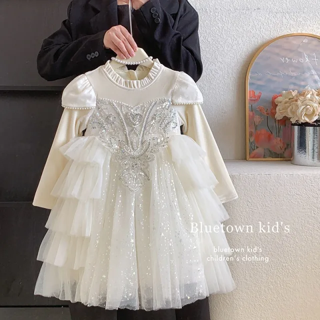 Girls' Winter Dress, Accessible Luxury, Classy Birthday Party Performance