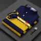 Men’s Striped Long Sleeve Polo Shirt – 100% Cotton — product photo 3 — shop Bangladesh | RADANAN