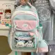 New Contrasting Color Schoolbags for Girls with Good Looks, College Style, Sweet Girls' Pain Bags, Two-Piece Backpacks for Primary and Secondary School Students — product photo 9 — shop Bangladesh | RADANAN