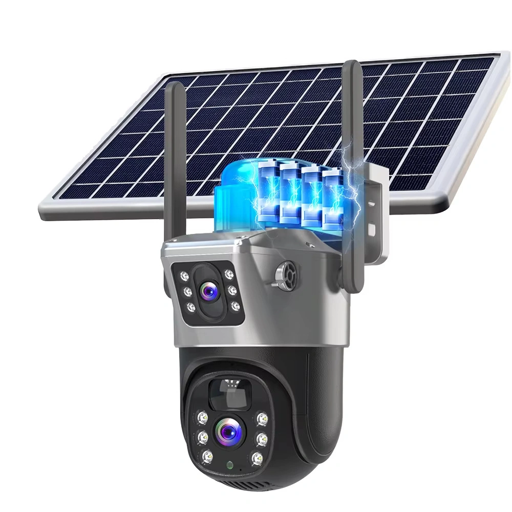 360-Degree Panoramic Three-Screen Solar Camera Three-Lens Wireless Wifi — product photo 5 — shop Bangladesh | RADANAN