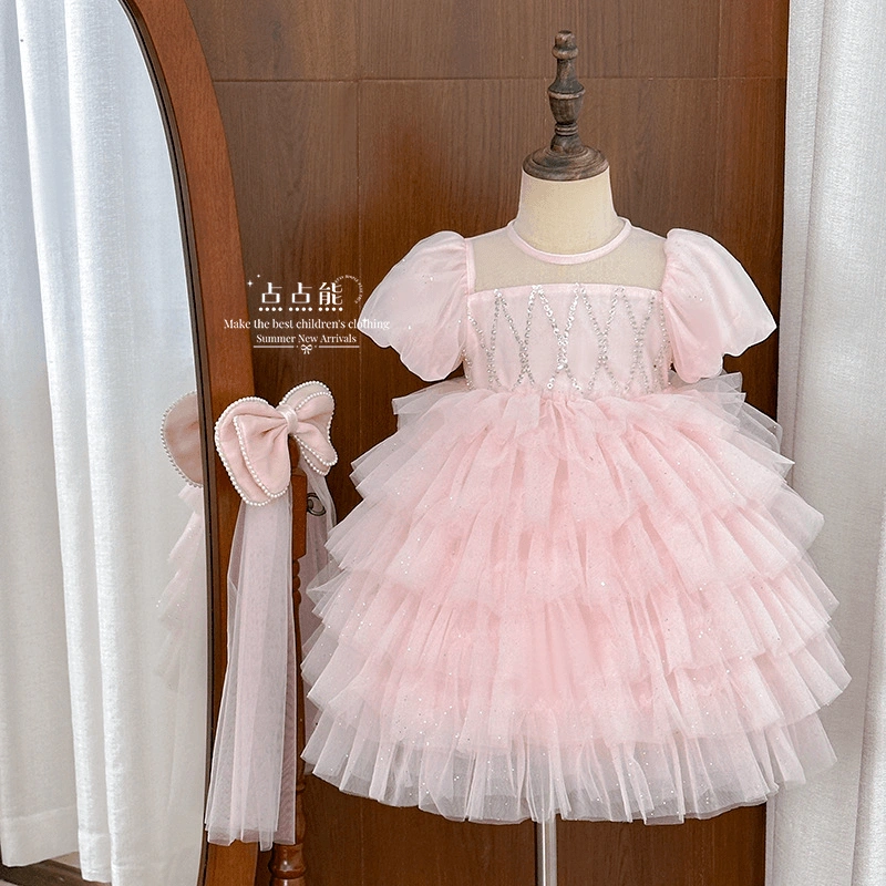 Fashionable Girls Korean Style Princess Dress – Kids Party Wear