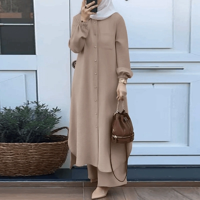 Muslim Abaya Set for Women S-5XL | Dubai Style Loose Two Piece Outfit — product photo 4 — shop Bangladesh | RADANAN