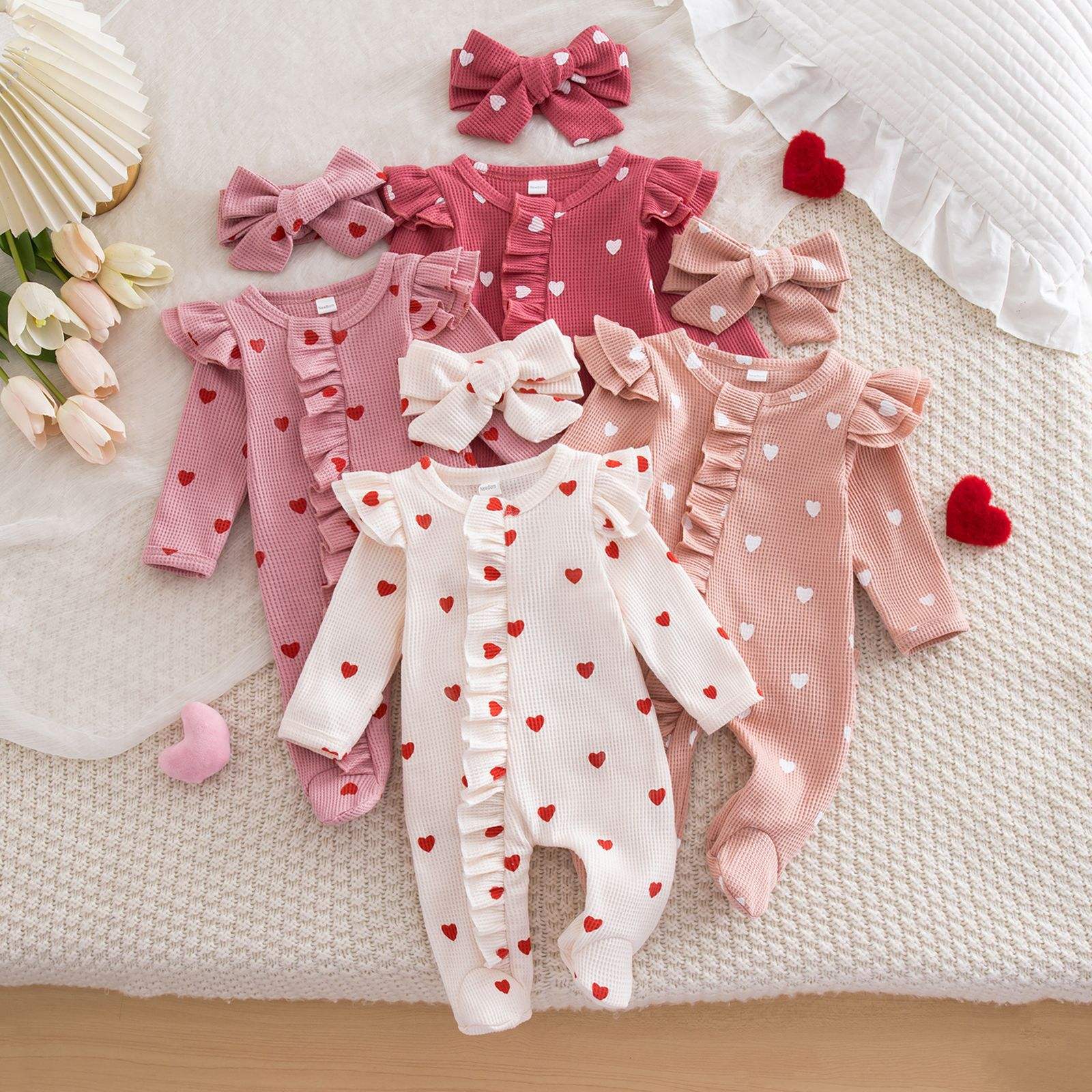 European American Style Printed Cotton Spandex One-Piece Jumpsuit