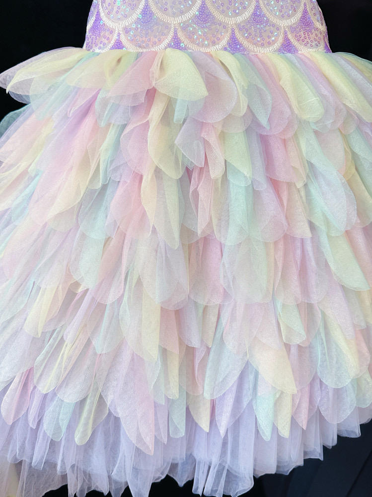 Princess Dress with Suspender Elegant Birthday Gift for Little Girls Colorful Picture Design — product photo 6 — shop Bangladesh | RADANAN