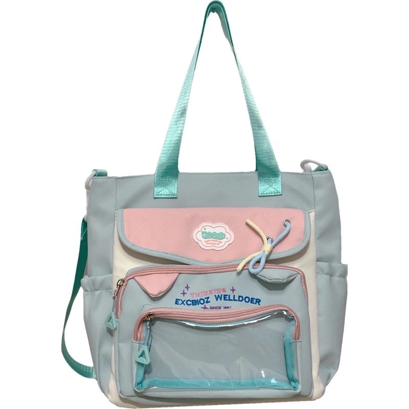 New Contrasting Color Schoolbags for Girls with Good Looks, College Style, Sweet Girls' Pain Bags, Two-Piece Backpacks for Primary and Secondary School Students — product photo 15 — shop Bangladesh | RADANAN